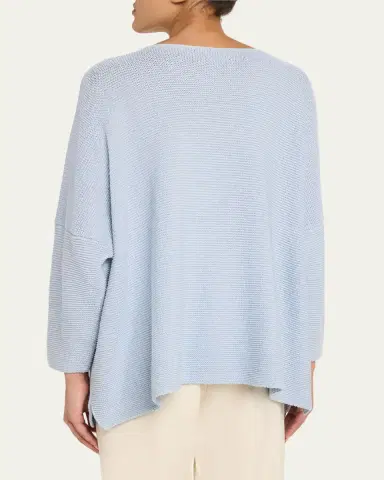 Eskandar Linen-Cotton Bateau Neck Sweater - Mid Plus Length | Thumbnail 8 Eskandar Linen-Cotton Bateau Neck Sweater - Mid Plus Length | Thumbnail 8