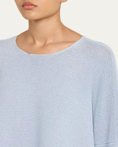 Eskandar Linen-Cotton Bateau Neck Sweater - Mid Plus Length | Thumbnail 10 Eskandar Linen-Cotton Bateau Neck Sweater - Mid Plus Length | Thumbnail 10