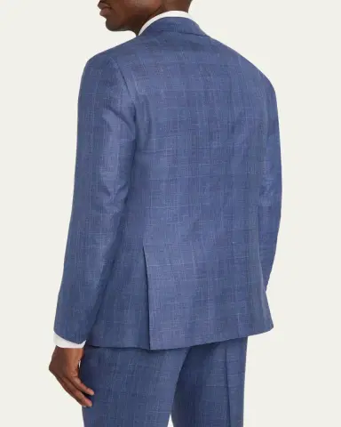 Kiton Men's Virgin Wool and Silk Plaid Two-Piece Suit | Thumbnail 5 Kiton Men's Virgin Wool and Silk Plaid Two-Piece Suit | Thumbnail 5