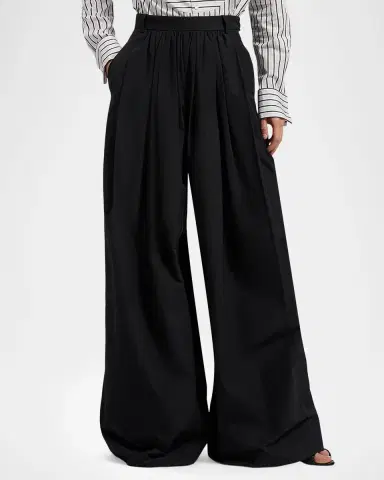 Ralph Lauren Collection Vannesa Poplin Wide-Leg Pants | Thumbnail 8 Ralph Lauren Collection Vannesa Poplin Wide-Leg Pants | Thumbnail 8