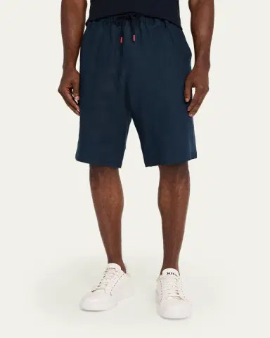 Kiton Men's Linen Drawstring Shorts | Thumbnail 4 Kiton Men's Linen Drawstring Shorts | Thumbnail 4