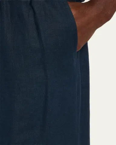 Kiton Men's Linen Drawstring Shorts | Thumbnail 5 Kiton Men's Linen Drawstring Shorts | Thumbnail 5