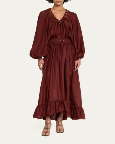 Zimmermann Aster Silk Maxi Skirt | Thumbnail 2 Zimmermann Aster Silk Maxi Skirt | Thumbnail 2