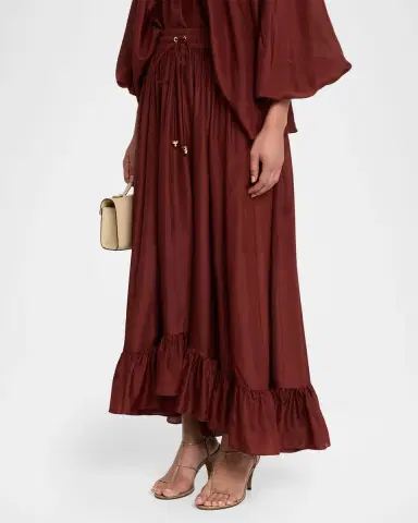 Zimmermann Aster Silk Maxi Skirt | Thumbnail 8 Zimmermann Aster Silk Maxi Skirt | Thumbnail 8