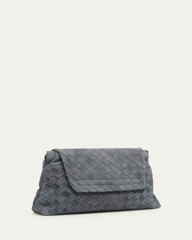Bottega Veneta Giorno Dustbag Flap-Top Suede Shoulder Bag | Thumbnail 3 Bottega Veneta Giorno Dustbag Flap-Top Suede Shoulder Bag | Thumbnail 3