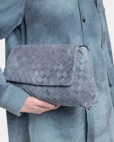 Bottega Veneta Giorno Dustbag Flap-Top Suede Shoulder Bag | Thumbnail 6 Bottega Veneta Giorno Dustbag Flap-Top Suede Shoulder Bag | Thumbnail 6