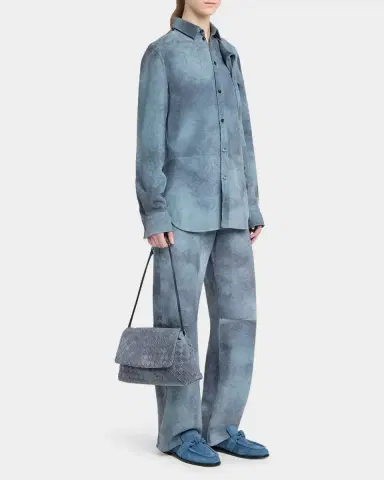 Bottega Veneta Giorno Dustbag Flap-Top Suede Shoulder Bag | Thumbnail 9 Bottega Veneta Giorno Dustbag Flap-Top Suede Shoulder Bag | Thumbnail 9