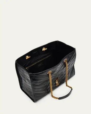 Saint Laurent Niki YSL Chevron Quilted Shopping Tote Bag | Thumbnail 4 Saint Laurent Niki YSL Chevron Quilted Shopping Tote Bag | Thumbnail 4