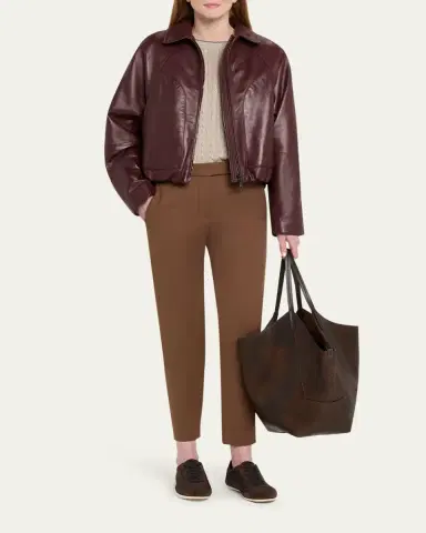 Brunello Cucinelli Cotton Twill Slim-Leg Ankle Pants | Thumbnail 2 Brunello Cucinelli Cotton Twill Slim-Leg Ankle Pants | Thumbnail 2
