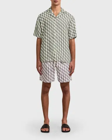 Frescobol Carioca Roberto Geometric Linen Button-Down Shirt | Thumbnail 6 Frescobol Carioca Roberto Geometric Linen Button-Down Shirt | Thumbnail 6