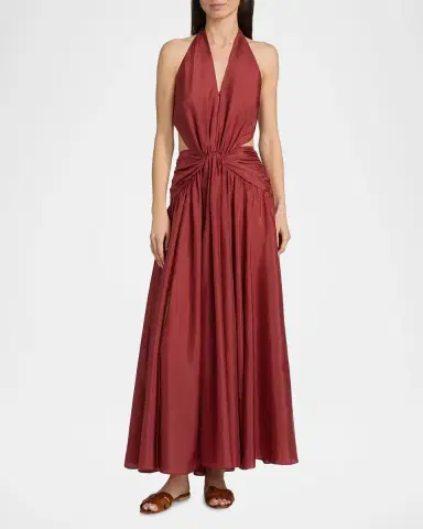 Zimmermann Indra Plunge Halter Maxi Dress | Thumbnail 4 Zimmermann Indra Plunge Halter Maxi Dress | Thumbnail 4