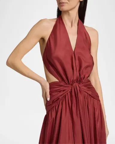 Zimmermann Indra Plunge Halter Maxi Dress | Thumbnail 5 Zimmermann Indra Plunge Halter Maxi Dress | Thumbnail 5