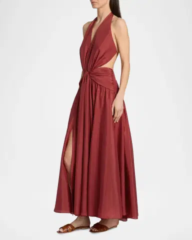 Zimmermann Indra Plunge Halter Maxi Dress | Thumbnail 7 Zimmermann Indra Plunge Halter Maxi Dress | Thumbnail 7