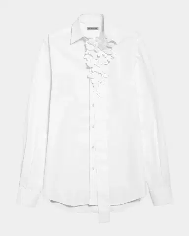 Balenciaga Garden Flower Cotton Poplin Button-Down Shirt | Thumbnail 3 Balenciaga Garden Flower Cotton Poplin Button-Down Shirt | Thumbnail 3