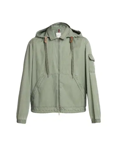 Moncler Men's Cotton Full-Zip Hooded Jacket | Thumbnail 1 Moncler Men's Cotton Full-Zip Hooded Jacket | Thumbnail 1