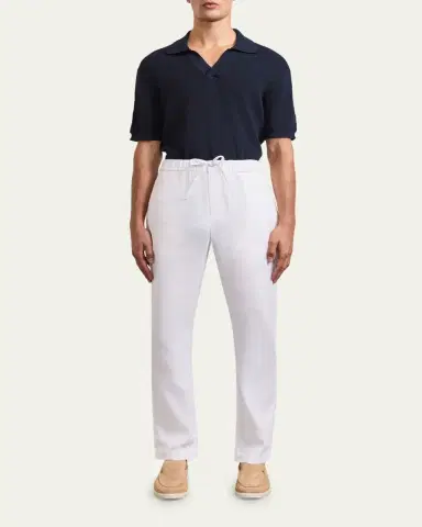 Frescobol Carioca Men's Oscar Solid Linen Pants | Thumbnail 2 Frescobol Carioca Men's Oscar Solid Linen Pants | Thumbnail 2