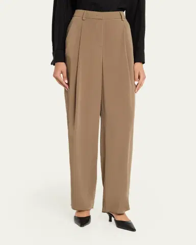 Giorgio Armani High-Rise Pleated Straight-Leg Trousers | Thumbnail 4 Giorgio Armani High-Rise Pleated Straight-Leg Trousers | Thumbnail 4