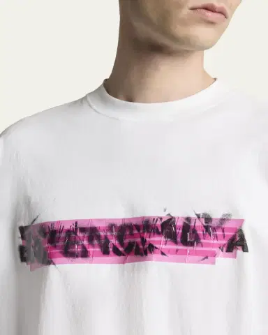 Balenciaga Men's Messy Spray Medium-Fit T-Shirt | Thumbnail 5 Balenciaga Men's Messy Spray Medium-Fit T-Shirt | Thumbnail 5