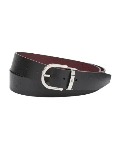 Montblanc Men 's Horseshoe Buckle Reversible Leather Belt | Thumbnail 1 Montblanc Men 's Horseshoe Buckle Reversible Leather Belt | Thumbnail 1