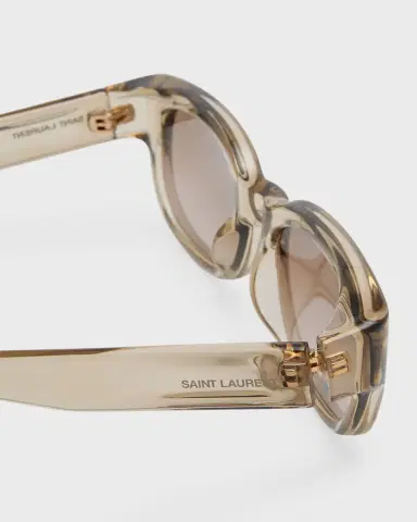 Saint Laurent Logo Acetate Rectangle Sunglasses | Thumbnail 4 Saint Laurent Logo Acetate Rectangle Sunglasses | Thumbnail 4