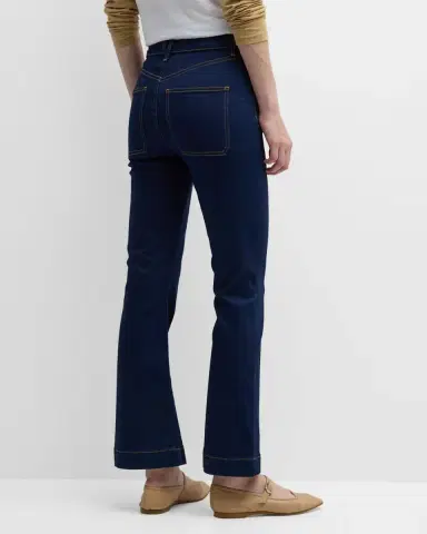 Veronica Beard Carson High Rise Ankle Flare Jeans with Patch Pockets | Thumbnail 6 Veronica Beard Carson High Rise Ankle Flare Jeans with Patch Pockets | Thumbnail 6