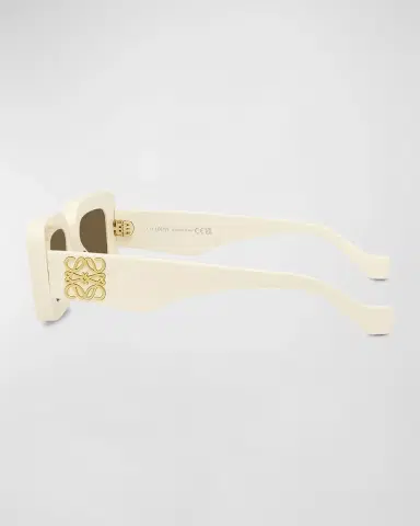 Loewe Anagram Beveled Acetate Rectangle Sunglasses | Thumbnail 4 Loewe Anagram Beveled Acetate Rectangle Sunglasses | Thumbnail 4