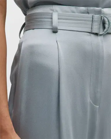 LAPOINTE High-Rise Belted Pleated Straight-Leg Doubleface Satin Pants | Thumbnail 4 LAPOINTE High-Rise Belted Pleated Straight-Leg Doubleface Satin Pants | Thumbnail 4
