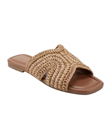 Marc Fisher LTD Narda Woven Raffia Flat Slide Sandals | Thumbnail 1 Marc Fisher LTD Narda Woven Raffia Flat Slide Sandals | Thumbnail 1