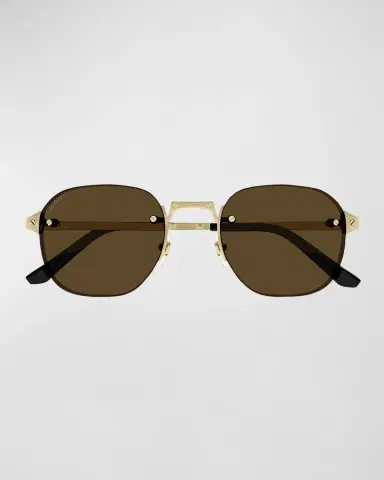 Cartier Men 's CT0459SM Rimless Metal Round Sunglasses | Thumbnail 3 Cartier Men 's CT0459SM Rimless Metal Round Sunglasses | Thumbnail 3