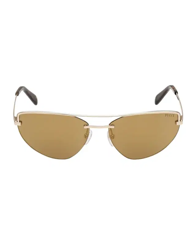 Semi-Rimmed Metal & Acetate Cat-Eye Sunglasses Semi-Rimmed Metal & Acetate Cat-Eye Sunglasses