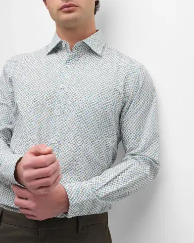 Rodd & Gunn Men's Underwood Multicolor Leaf-Print Sport Shirt | Thumbnail 6 Rodd & Gunn Men's Underwood Multicolor Leaf-Print Sport Shirt | Thumbnail 6