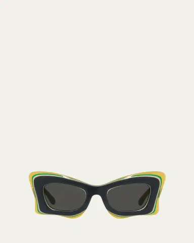 Loewe Multicolor Acetate Butterfly Sunglasses | Thumbnail 8 Loewe Multicolor Acetate Butterfly Sunglasses | Thumbnail 8
