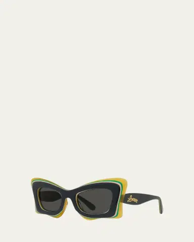 Loewe Multicolor Acetate Butterfly Sunglasses | Thumbnail 9 Loewe Multicolor Acetate Butterfly Sunglasses | Thumbnail 9