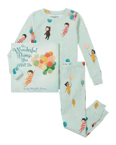 Books To Bed Kid's Emily Windfield Martin's The Wonderful Things You Will Be Book & Pajama Set, Size 2 | Thumbnail 1 Books To Bed Kid's Emily Windfield Martin's The Wonderful Things You Will Be Book & Pajama Set, Size 2 | Thumbnail 1