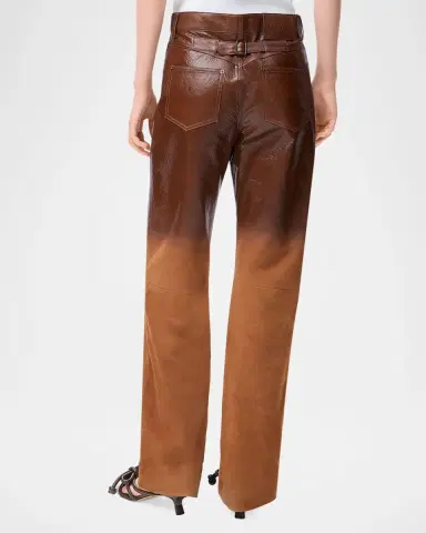 Loewe Degradé Suede Straight-Leg Pants | Thumbnail 3 Loewe Degradé Suede Straight-Leg Pants | Thumbnail 3
