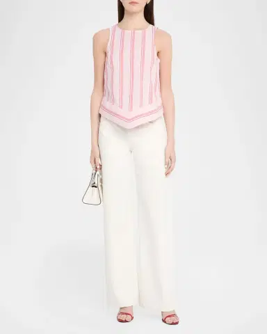 Rosie Assoulin Striped Sleeveless Chevron Top | Thumbnail 2 Rosie Assoulin Striped Sleeveless Chevron Top | Thumbnail 2