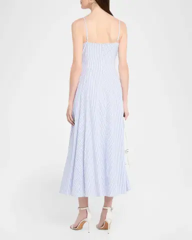 Rosie Assoulin Striped Cotton Poplin Cami Maxi Dress | Thumbnail 3 Rosie Assoulin Striped Cotton Poplin Cami Maxi Dress | Thumbnail 3