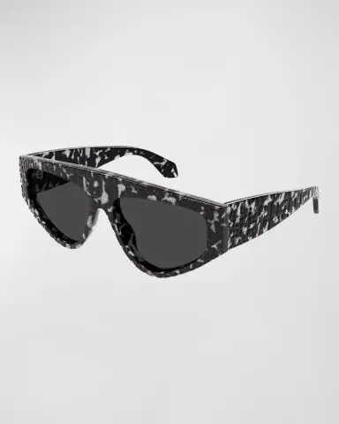 Alaïa 99mm Croc-Embossed Acetate Cat-Eye Sunglasses | Thumbnail 2 Alaïa 99mm Croc-Embossed Acetate Cat-Eye Sunglasses | Thumbnail 2