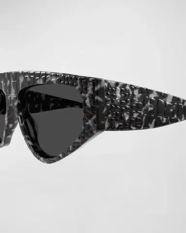 Alaïa 99mm Croc-Embossed Acetate Cat-Eye Sunglasses | Thumbnail 3 Alaïa 99mm Croc-Embossed Acetate Cat-Eye Sunglasses | Thumbnail 3