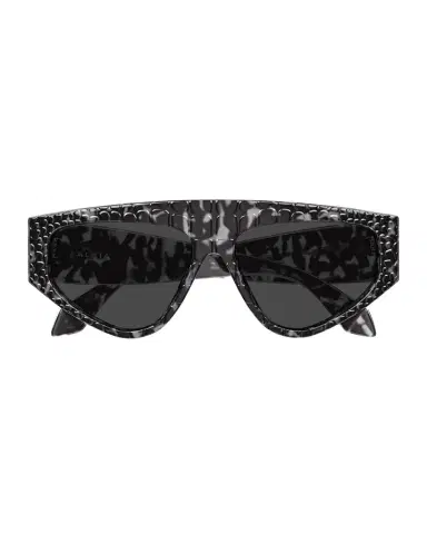 Alaïa 99mm Croc-Embossed Acetate Cat-Eye Sunglasses | Thumbnail 1 Alaïa 99mm Croc-Embossed Acetate Cat-Eye Sunglasses | Thumbnail 1