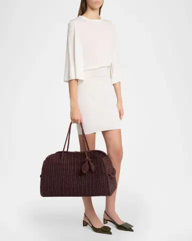 Jacquemus Le Grand Turismo Raffia Bowling Top-Handle Bag | Thumbnail 5 Jacquemus Le Grand Turismo Raffia Bowling Top-Handle Bag | Thumbnail 5