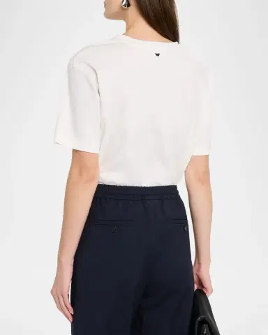 Weekend Max Mara Short-Sleeve Crewneck Cotton Jersey Tee | Thumbnail 2 Weekend Max Mara Short-Sleeve Crewneck Cotton Jersey Tee | Thumbnail 2