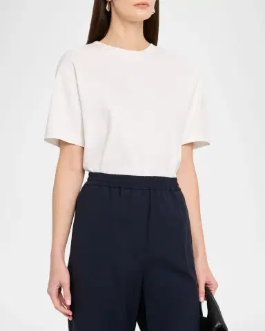 Weekend Max Mara Short-Sleeve Crewneck Cotton Jersey Tee | Thumbnail 3 Weekend Max Mara Short-Sleeve Crewneck Cotton Jersey Tee | Thumbnail 3
