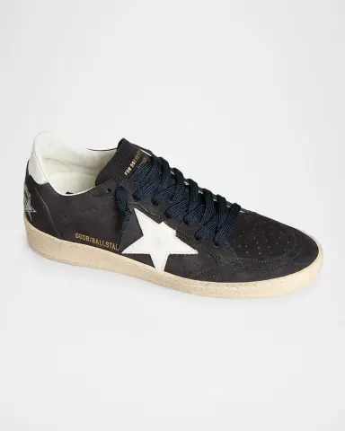 Golden Goose Ball Star Mixed Leather Low-Top Sneakers | Thumbnail 3 Golden Goose Ball Star Mixed Leather Low-Top Sneakers | Thumbnail 3