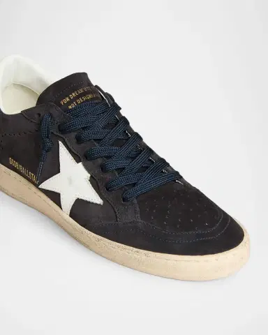 Golden Goose Ball Star Mixed Leather Low-Top Sneakers | Thumbnail 4 Golden Goose Ball Star Mixed Leather Low-Top Sneakers | Thumbnail 4