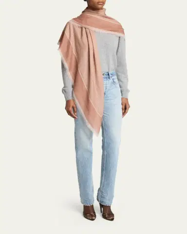 Saint Laurent Cassandre Cashmere & Silk Etamine Scarf | Thumbnail 5 Saint Laurent Cassandre Cashmere & Silk Etamine Scarf | Thumbnail 5