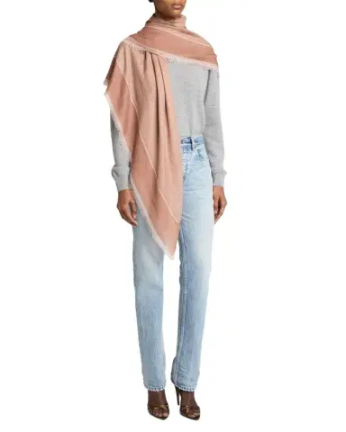 Saint Laurent Cassandre Cashmere & Silk Etamine Scarf | Thumbnail 1 Saint Laurent Cassandre Cashmere & Silk Etamine Scarf | Thumbnail 1