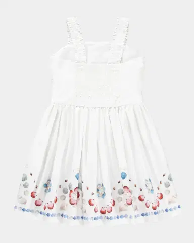 Molo Girl's Chelley Printed Organic Cotton Dress | Thumbnail 2 Molo Girl's Chelley Printed Organic Cotton Dress | Thumbnail 2