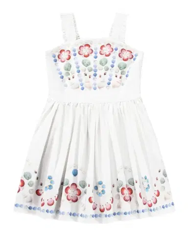 Molo Girl's Chelley Printed Organic Cotton Dress | Thumbnail 1 Molo Girl's Chelley Printed Organic Cotton Dress | Thumbnail 1