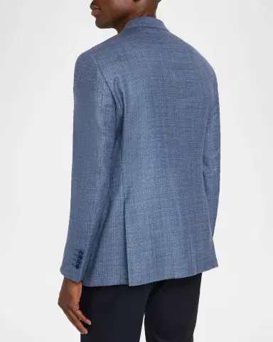 Emporio Armani Men's Micro Check Wool-Blend Sport Coat | Thumbnail 3 Emporio Armani Men's Micro Check Wool-Blend Sport Coat | Thumbnail 3